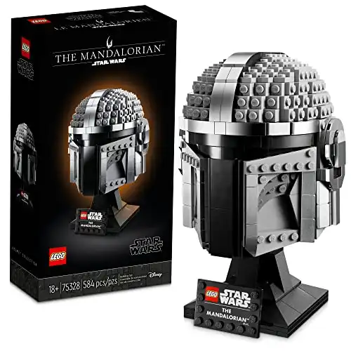 LEGO Star Wars The Mandalorian Helmet 75328 Buildable Model Kit, Display Collectible Decoration Set for Adults
