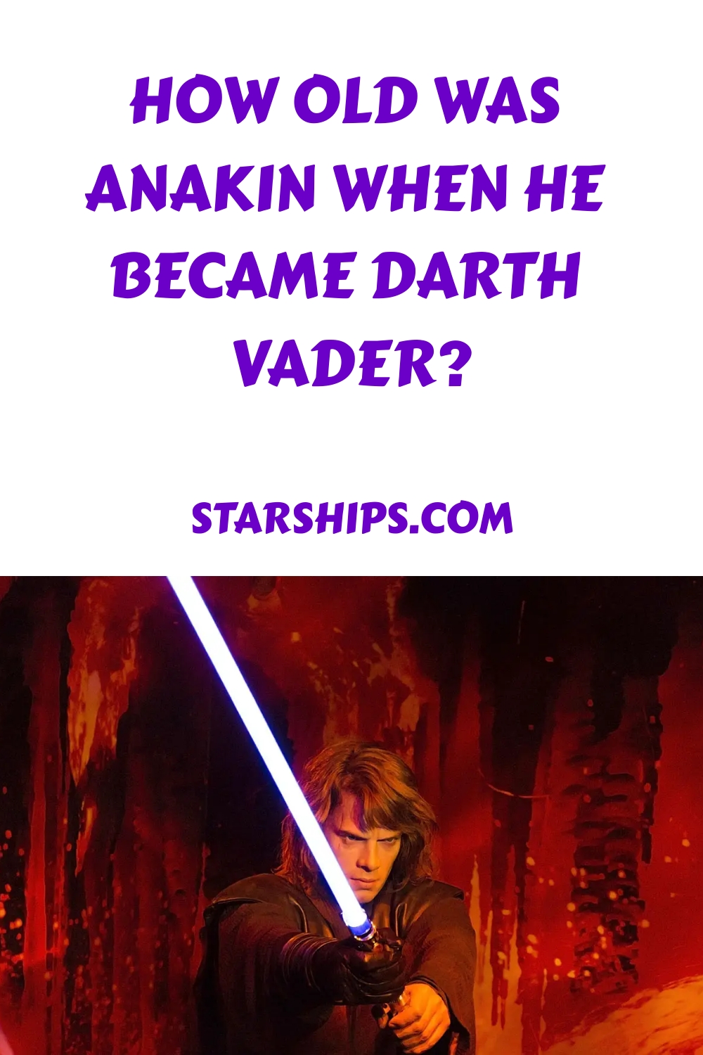 How Old Was Anakin When He Became Darth Vader generated pin 58358