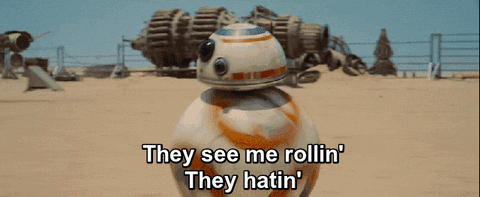 BB-8 Droid rolling