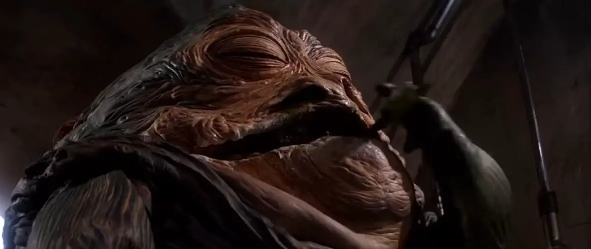Jabba eating a snack