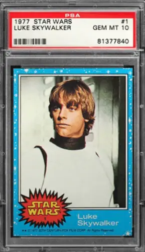 Topps 1977 Star Wars Luke Skywalker Trading card